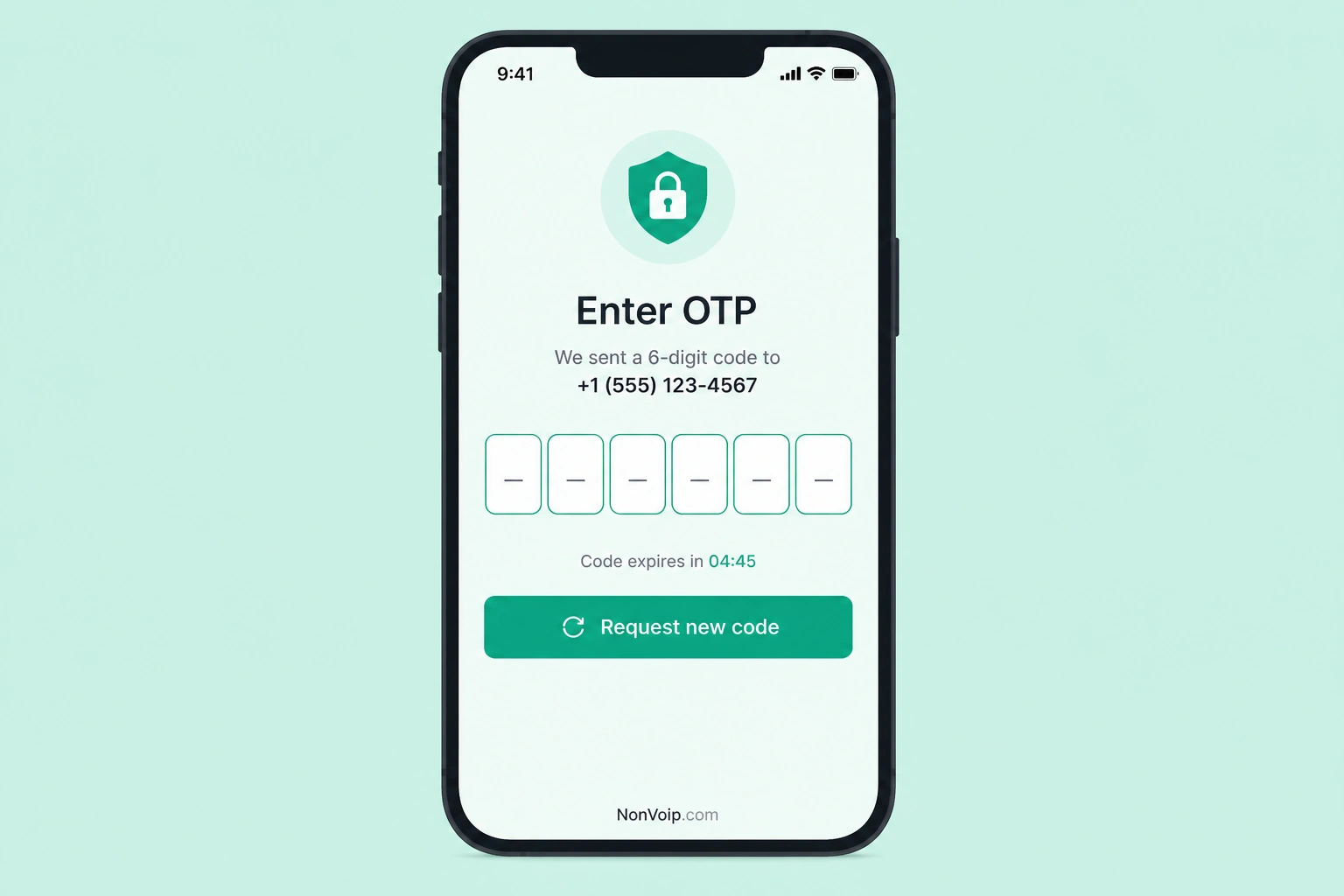 Request a new OTP when verification code expired