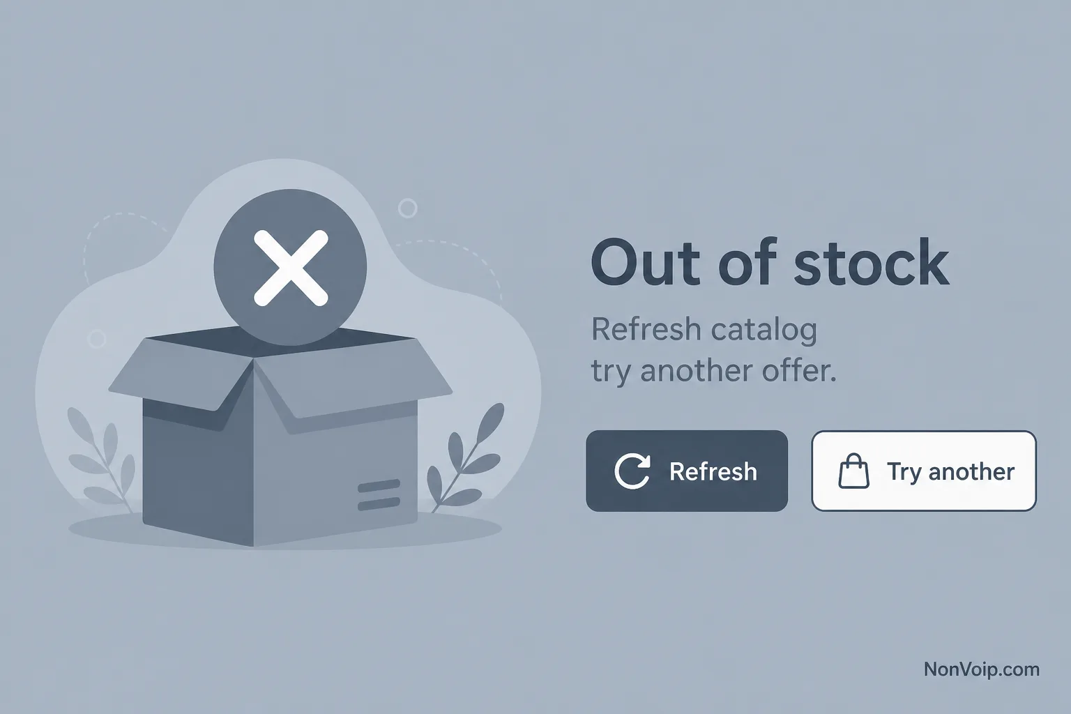 Refresh catalog and try another offer when out of stock