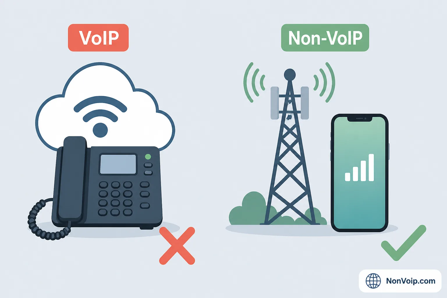 VoIP vs Non-VoIP number classification